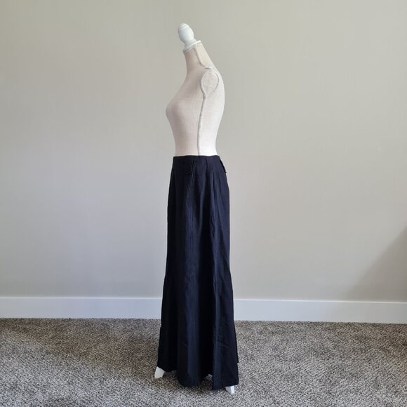 Luzifer 100% Linen Vintage Lagenlook Maxi Skirt Berlin, Germany - Size L - Picture 2 of 9